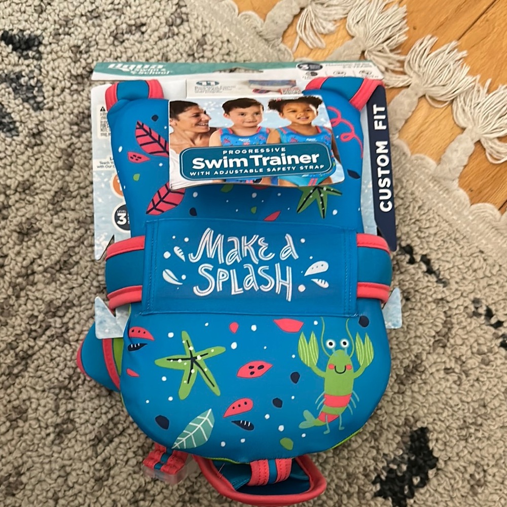 NEW Blue Swim Trainer with Fun Graphics